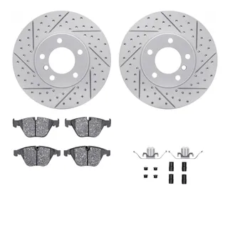 R1 Concepts WBUH1-31305 Brake Rotors - Carbon Coated - D/S W/ Optimum Oe Pads & Hdw